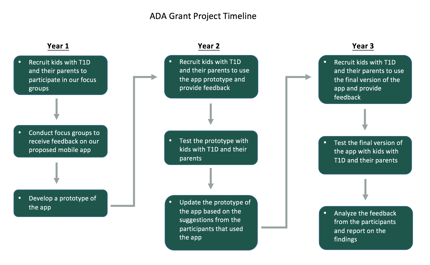 ADA Grant Project Timeline for Website